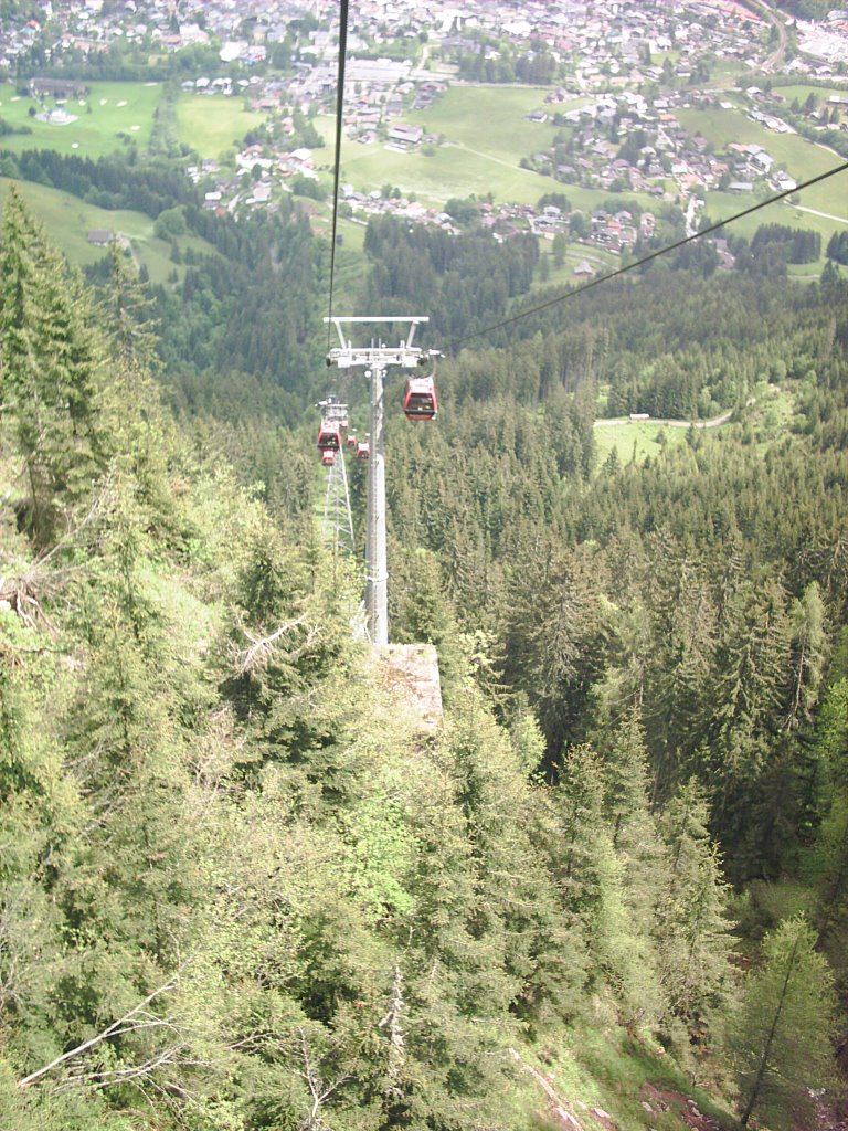Blick in Richtung Talstation der Hahnenkammbahn