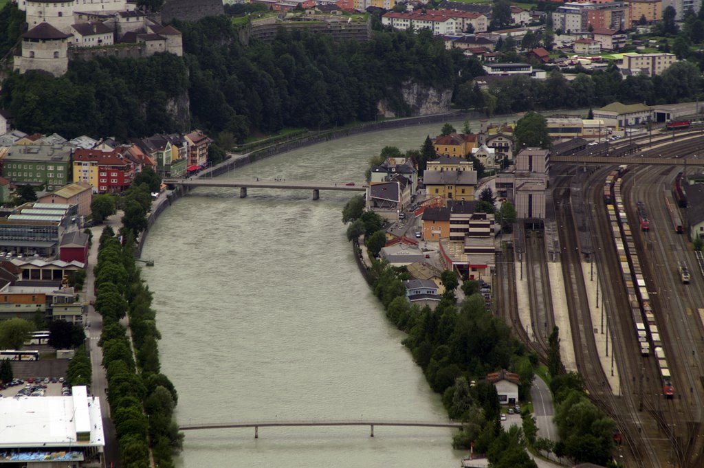 River Inn passing Kufstein seen from Thierberg