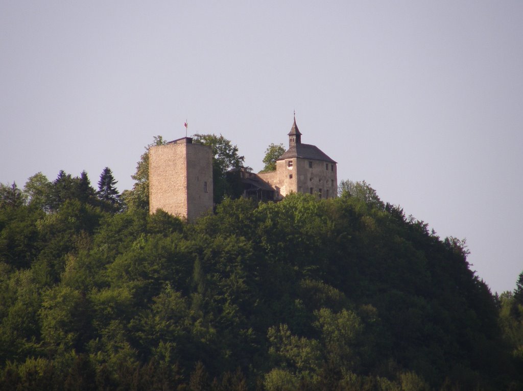 Blick auf Thierbergkapelle von Hotel Auracher Löchl, Kufstein, Österreich