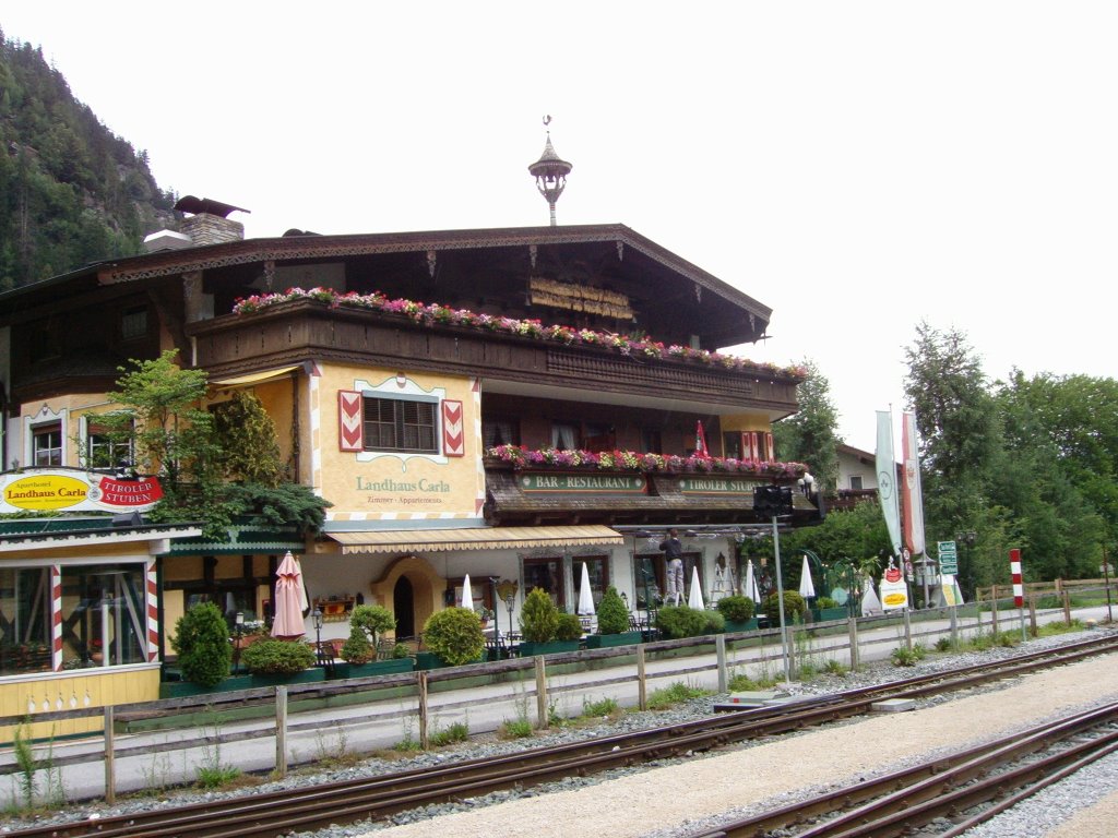 view from mayrhofen railway station