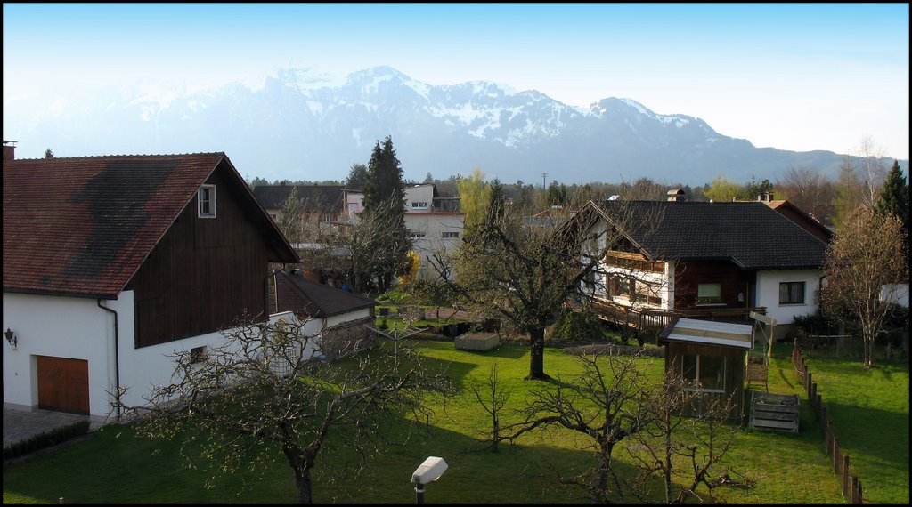 Blick auf den Hohen Kasten vom Hotel Büchel in Feldkirch