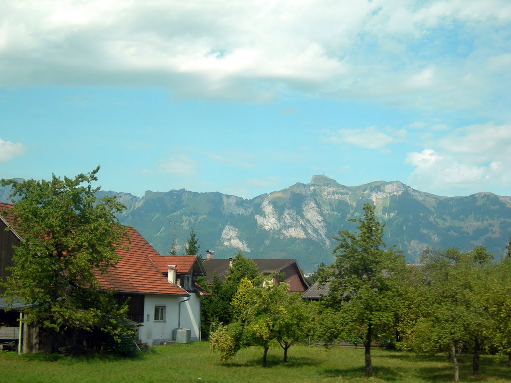 View towards Hoher Kasten and Kastensattel from Feldkirch