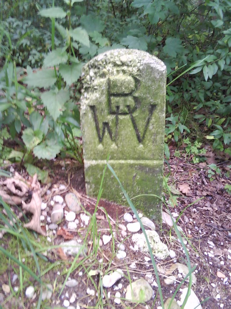 Markierungsstein am Wegesrand