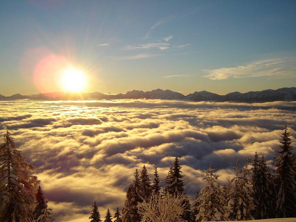 Ausblick von der Gerlitzen auf den Ossiacher See