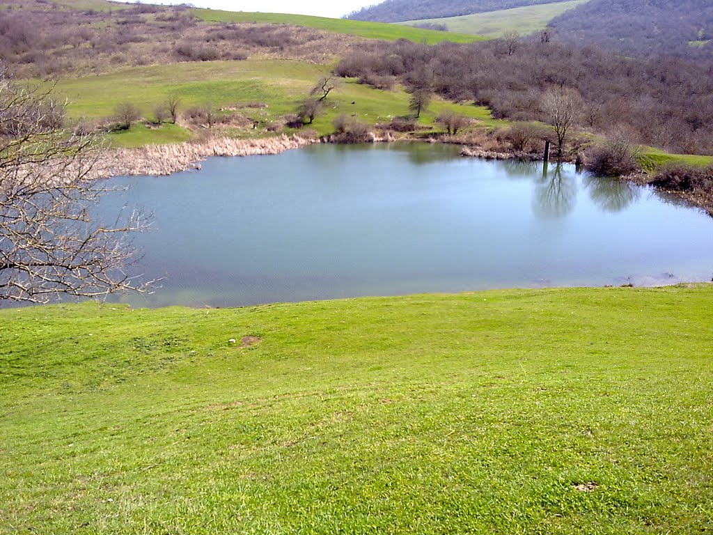 AZERBAIJAN, Ismayilli, tarla golu, Green Field lake
