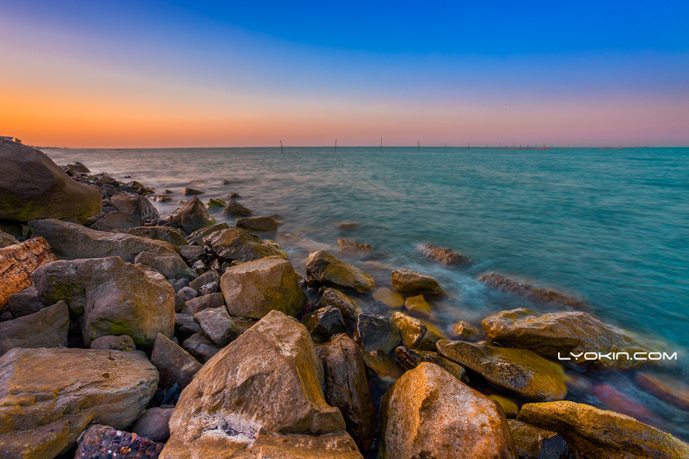 Lankaran Beach in Sunset colors