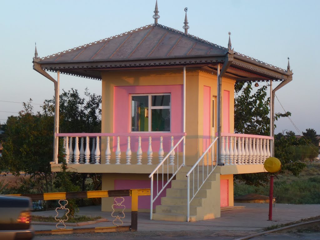 Watch house at the railroad crossing
