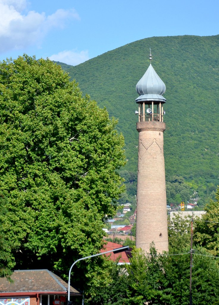 Beautiful minaret in Şəki