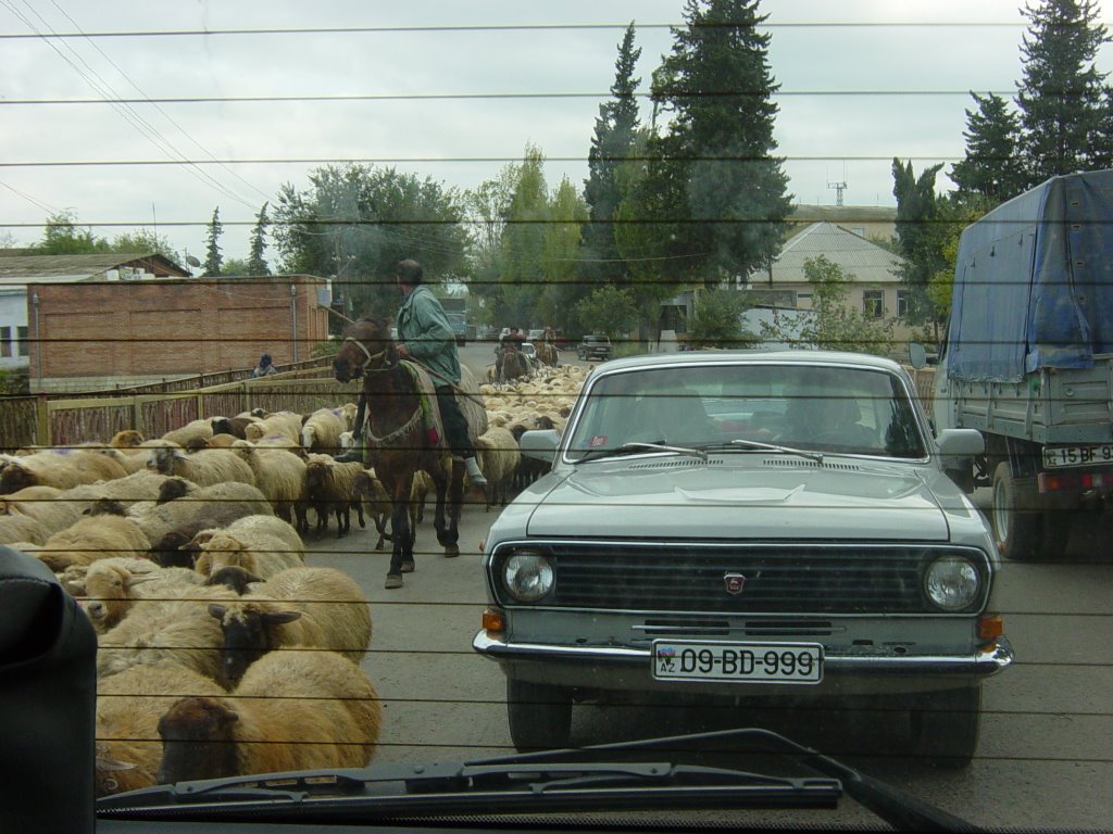 On the road to Irans border, Azerbaijan