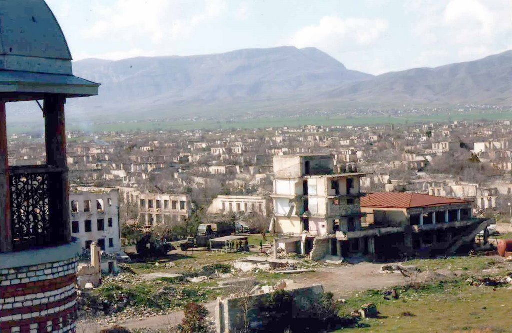 Ruins Aghdam town of Azerbaijan Republic after armenian occupation