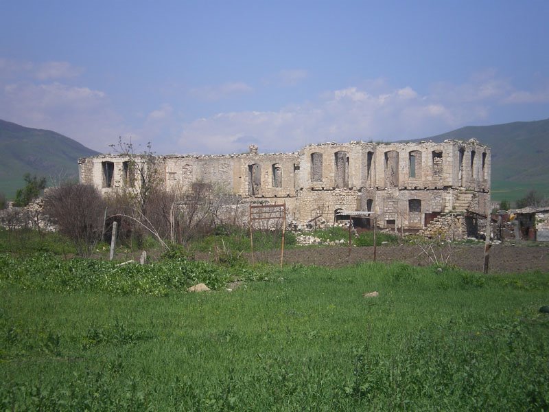 Ruins Aghdam town of Azerbaijan Republic after occupation