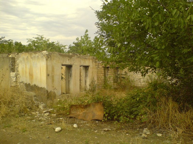 Ruins Aghdam town of Azerbaijan Republic after occupation