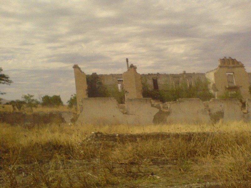 Ruins Aghdam town of Azerbaijan Republic after occupation