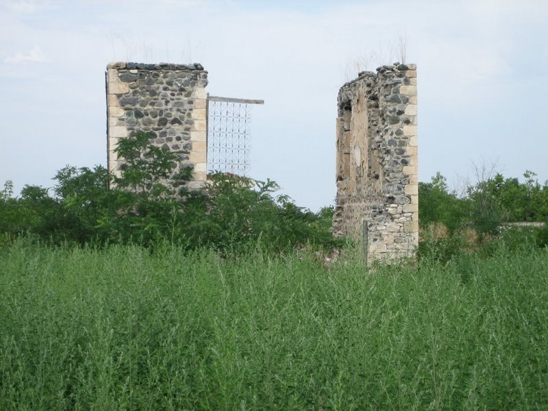 Ruins Aghdam town of Azerbaijan Republic after occupation