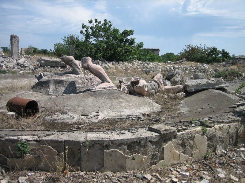 Aghdam-Azerbaijan. Monument Farhad. After armenian occupation