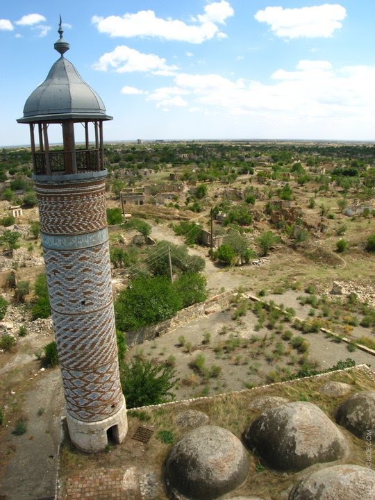 town Akna /former Agdam/ ruined by azerbaijan barbarian during war, Republic of Mountainous Karabagh. г, Акна /быв Агдам/ разрушенный азерскими варварами в ходе войны, НКР