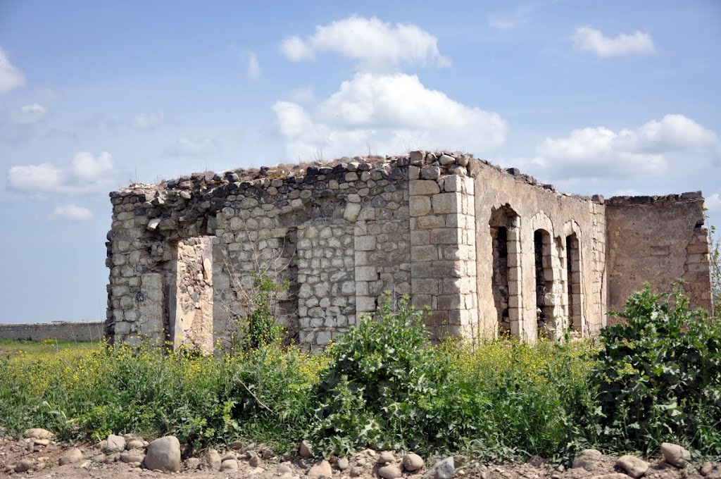 town Akna /former Agdam/ ruined by azerbaijan barbarian during war, Republic of Mountainous Karabagh. г, Акна /быв Агдам/ разрушенный азерскими варварами в ходе войны, НКР