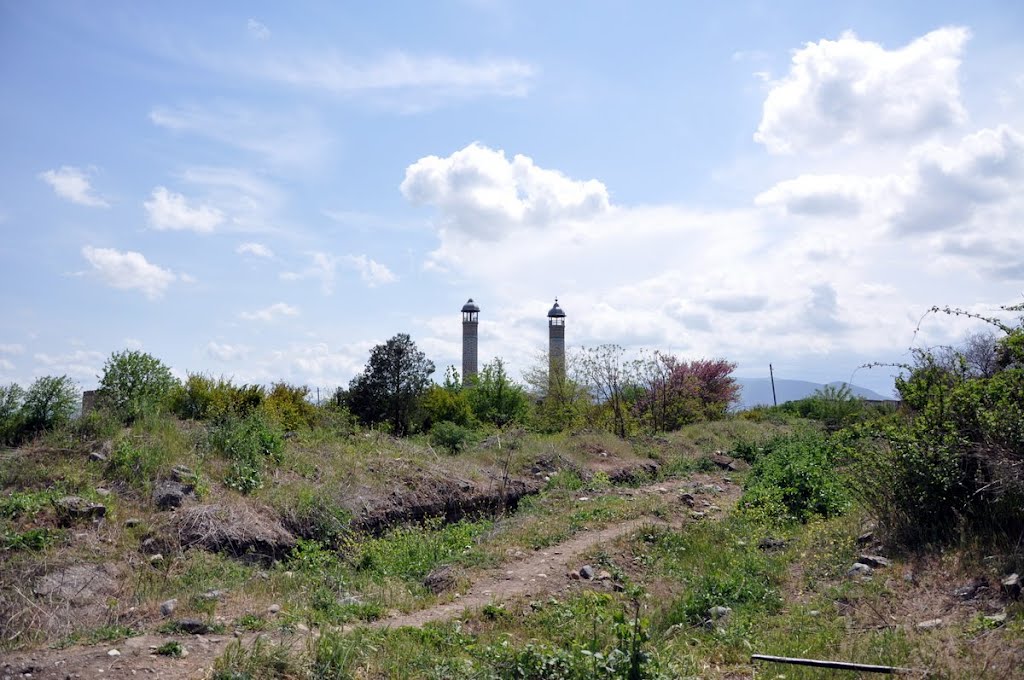 town Akna /former Agdam/ ruined by azerbaijan barbarian during war, Republic of Mountainous Karabagh. г, Акна /быв Агдам/ разрушенный азерскими варварами в ходе войны, НКР