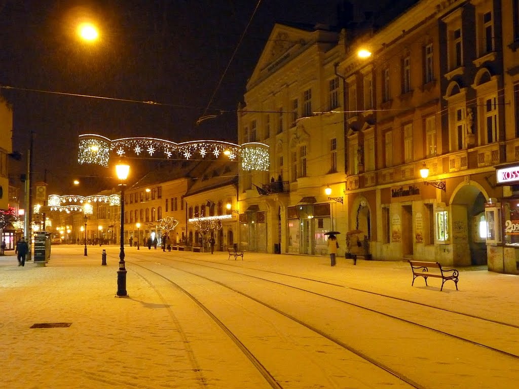 Széchenyi István út hóesésben