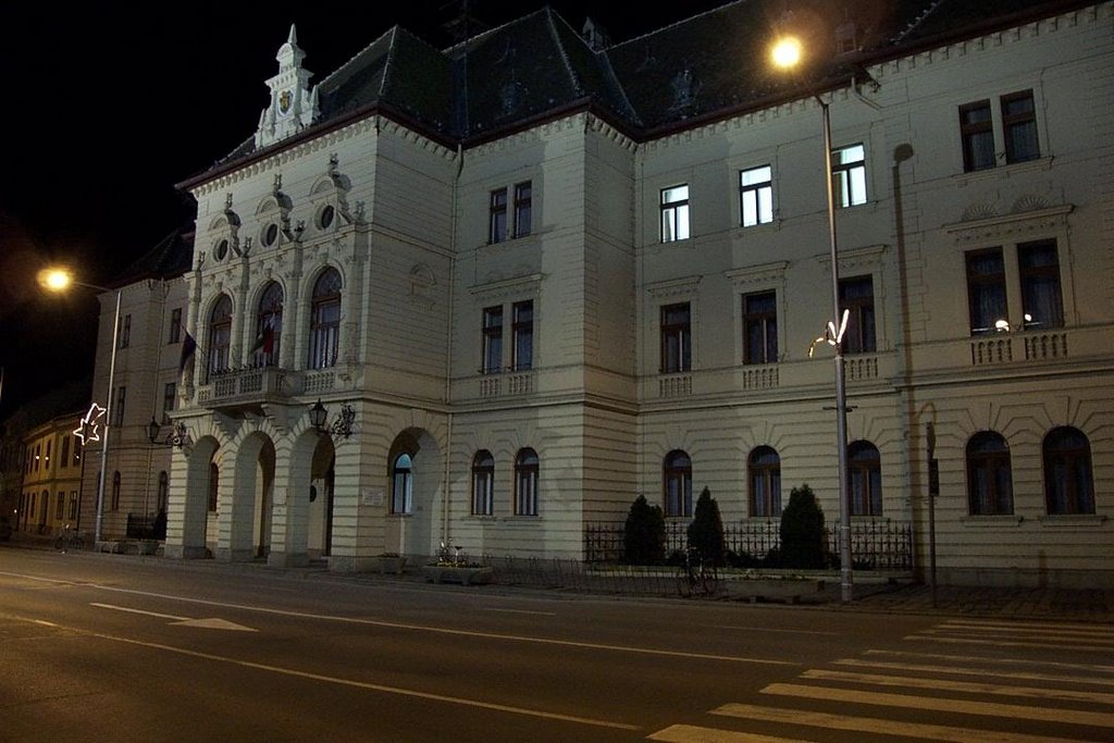 Mosonmagyaróvár, Plgármesteri hivatal éjszaka