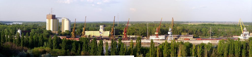 Dunaújváros - kikötő, panoráma