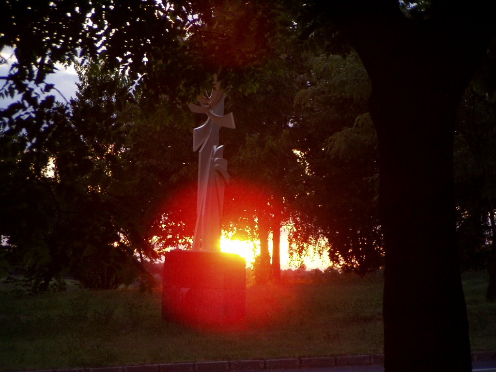 Dunaújvárosi park - naplemente