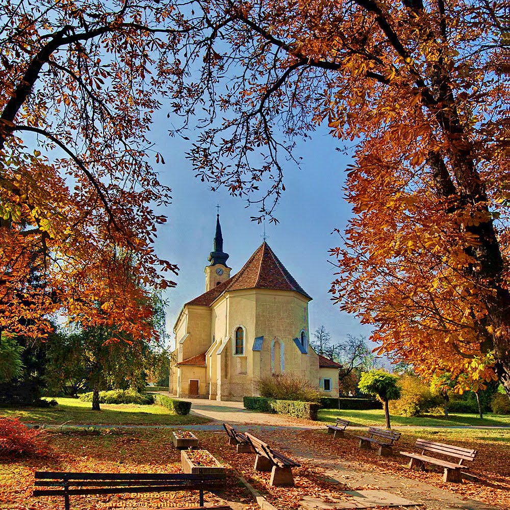 Church, Autumn, Colours... Kis őszi színes - Heves DSC_9073-9074, 9079 Panorama-1