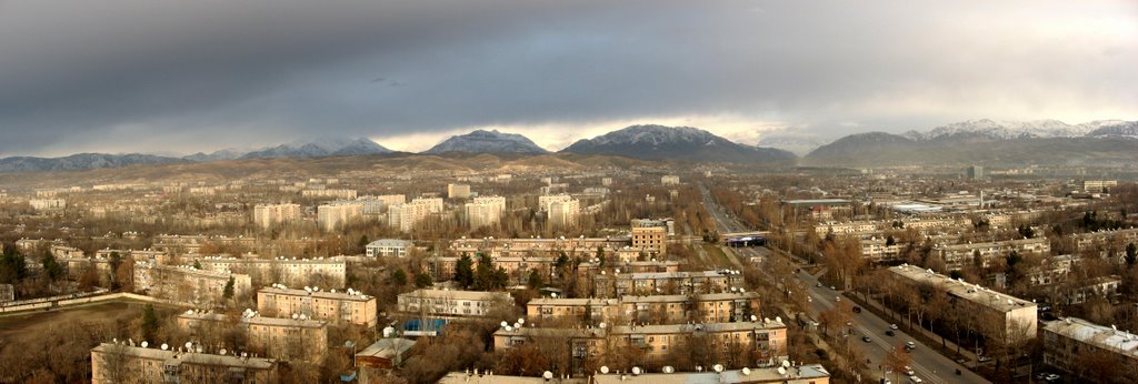 Birds-eye. Dushanbe, Tajikistan.