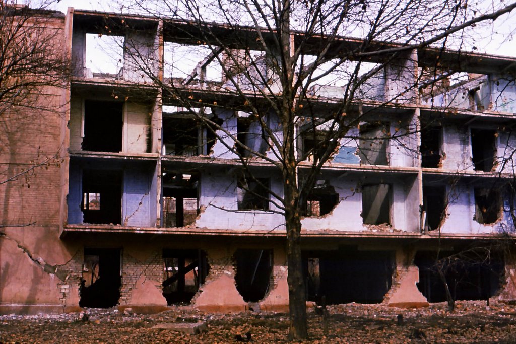 House in Dushanbe hit by the earthquake. 1984.