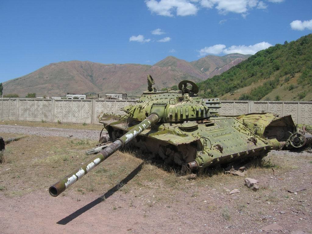 Old soviet tank, broken in Afghanistan war