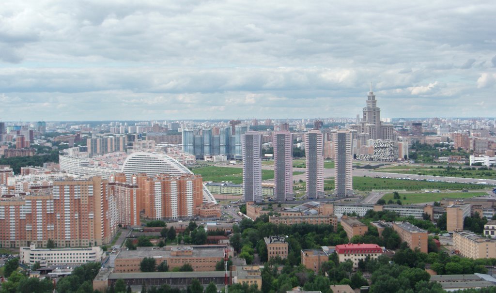 View to Moscow from Twins-tower "House on Begovaya"