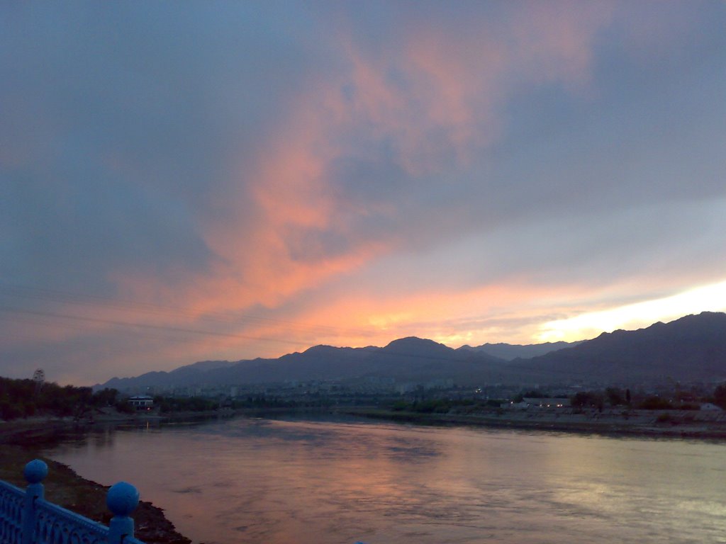 Pink sunset over Sir-Darya - Розовый закат над Сыр-Дарьей