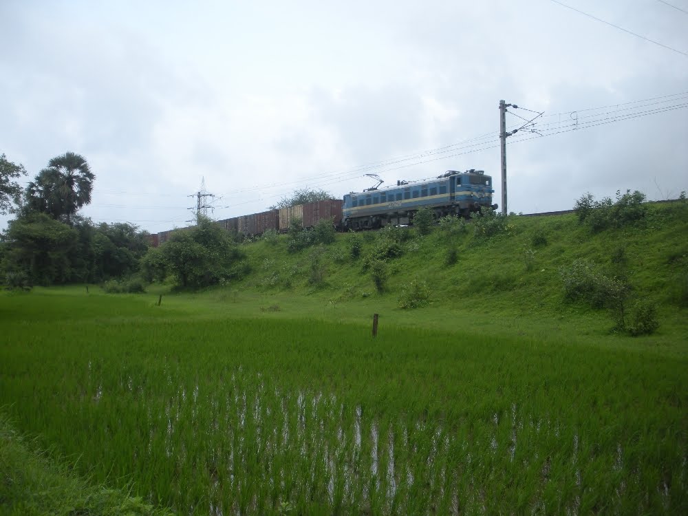Train passing through Chikhle