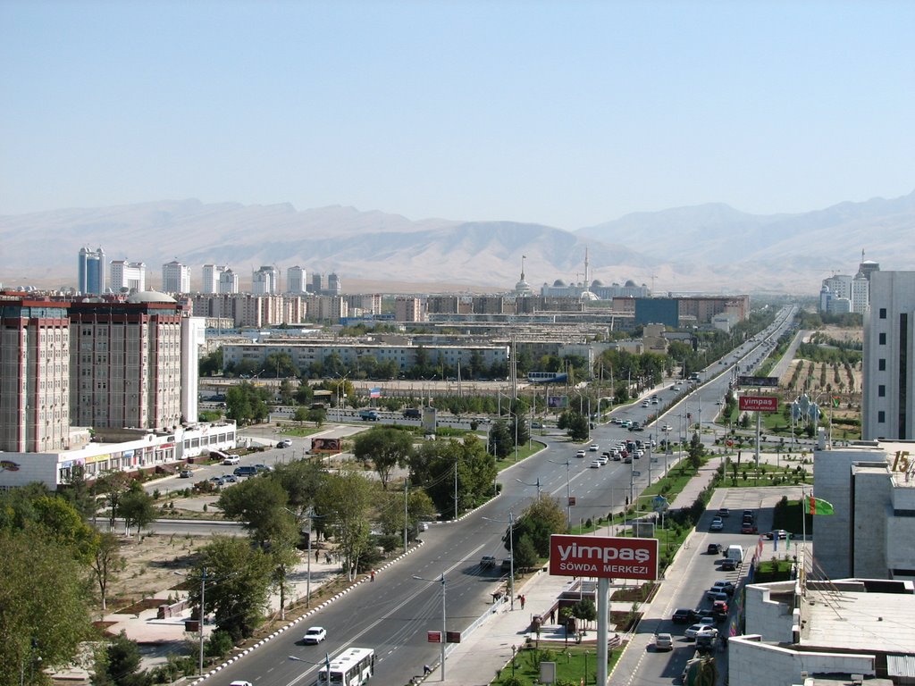 Turkmenbashy avenue in ASHGABAT