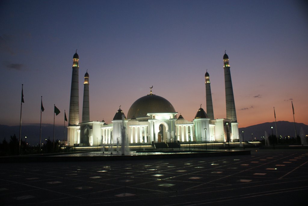 Mausoleum Qypckak at Night