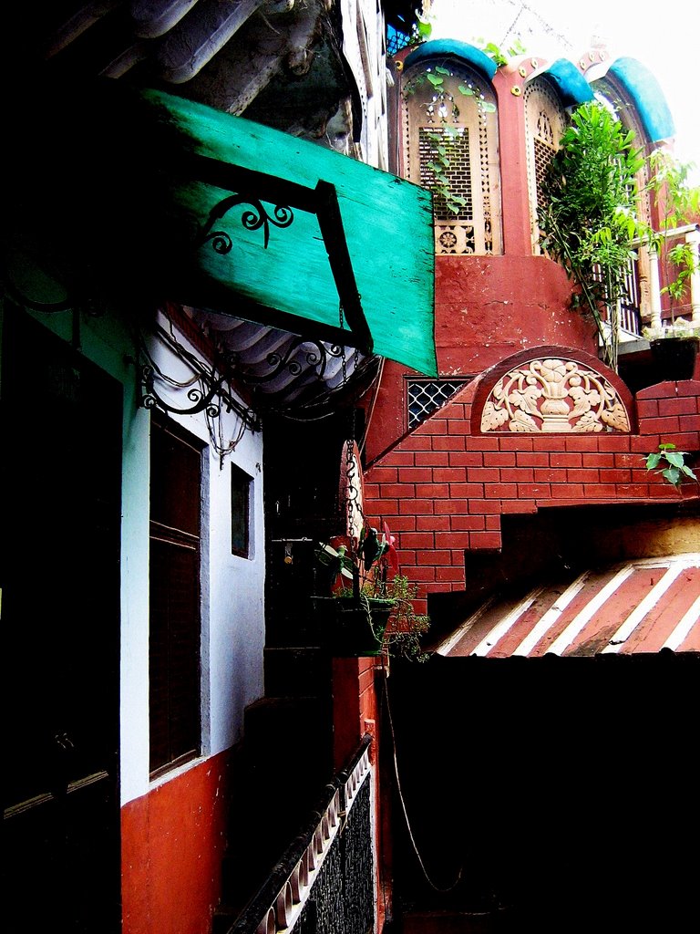 A Colorful Section of the Daujee Mandir, Bangali Ghat, Mathura, UP