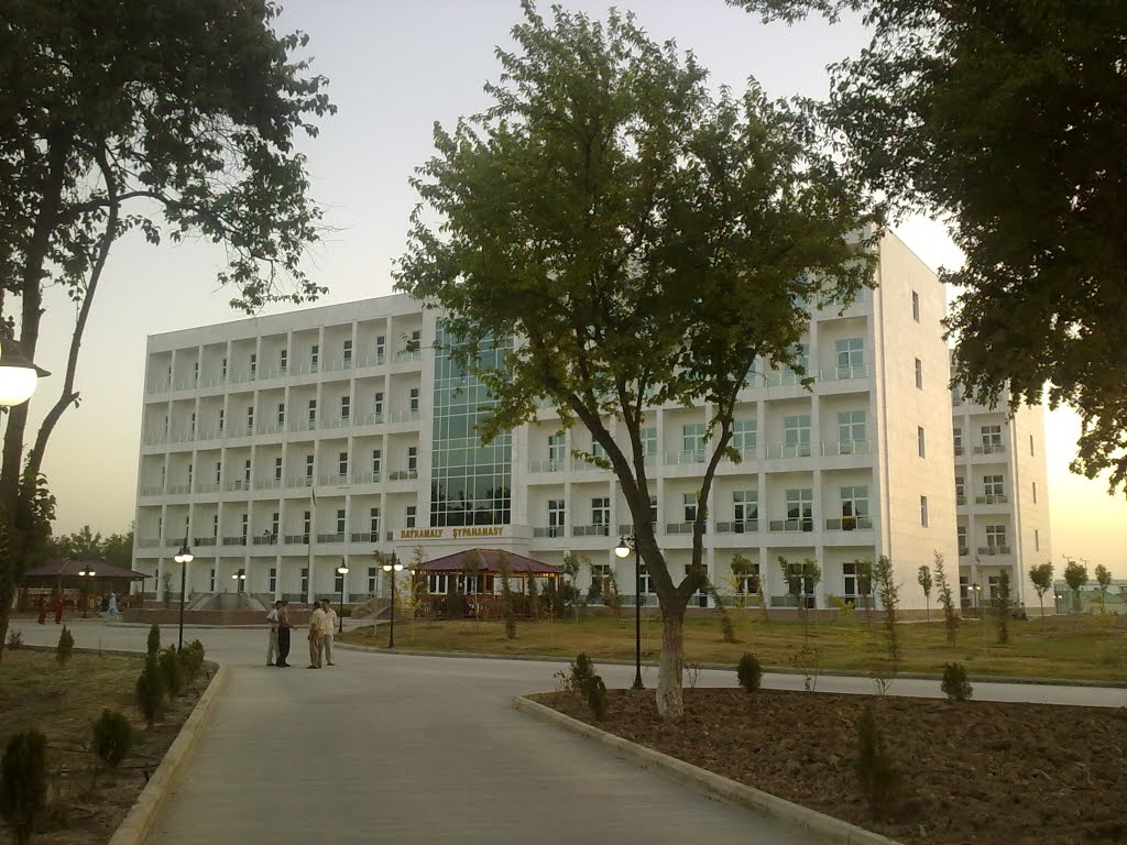 new bilding in sanitarium Saparmurat Turkmenbashi. Новое здание в санатории Туркменбаши