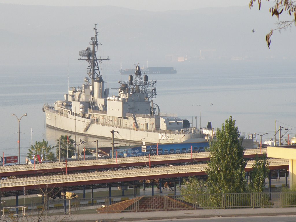 railroad line & museum warship   kyg*