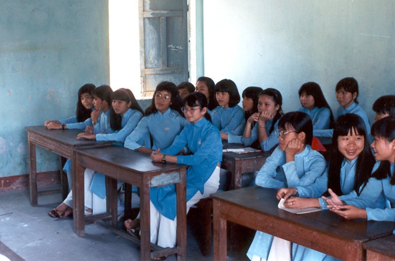 Classroom scene from 1993