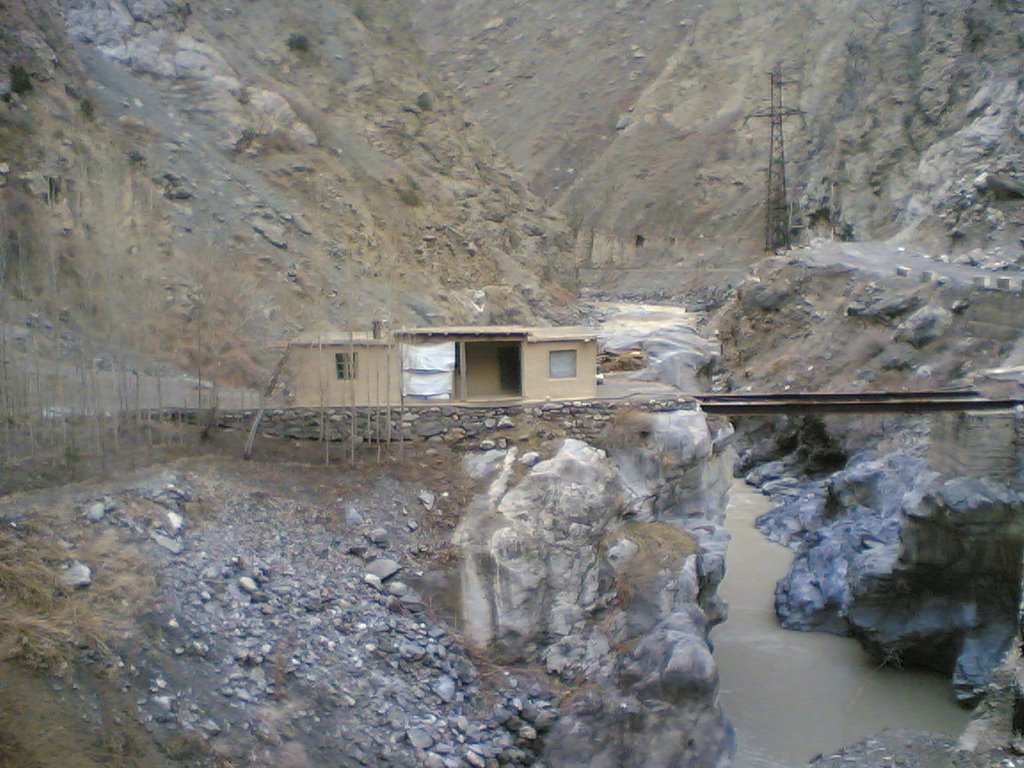Lonely small house, where that on road Ayni - Dushanbe