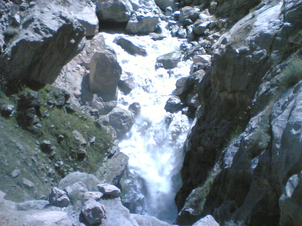 River that goes under ground (Ayni, Tajikistan)