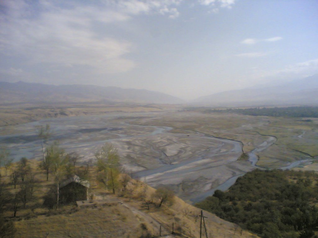 Delta of River Zarafshon near Kolhozchien, Tajikistan.
