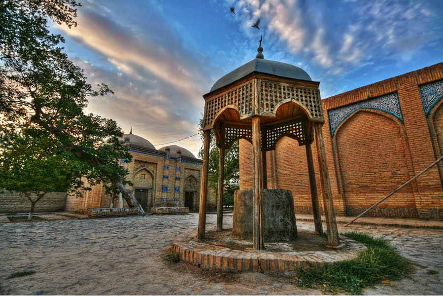 Courtyard in the old school - Khiva - Uzbekistan