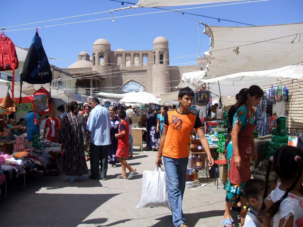 Khiva-Palvan Darvaza (eastern gate) and the Dekhon Bazaar-August 2007