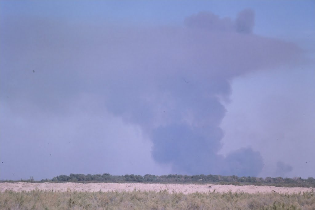 Burning en route to Moynaq