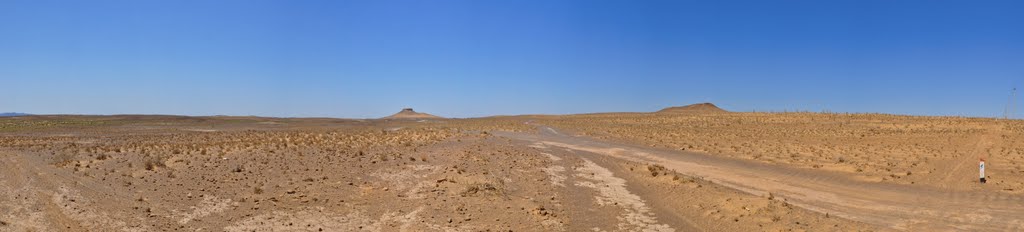 The Zoroastrian Towers of Silence outside Nukus in Karakum Desert  in Uzbekistan.