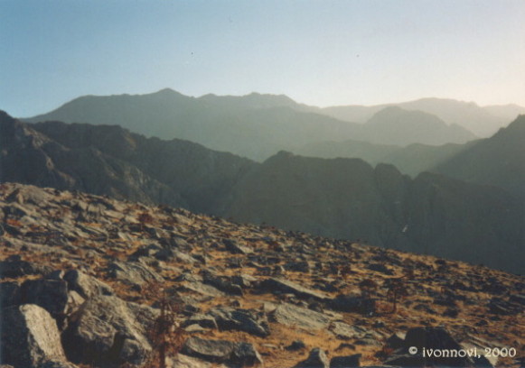 Urgut, mountains fading in the evening