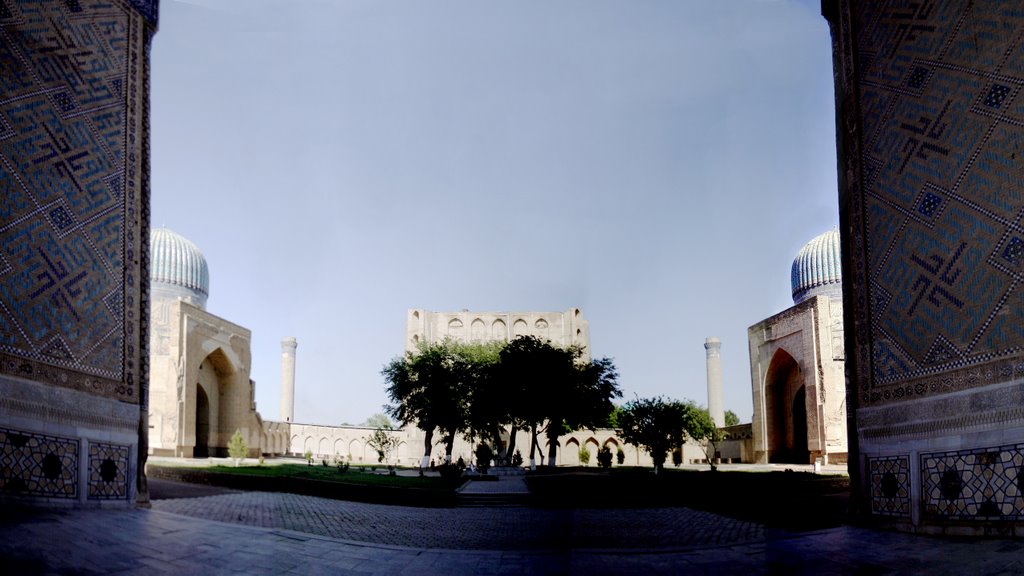 Samarkand - inside Bibi Khanum mosque