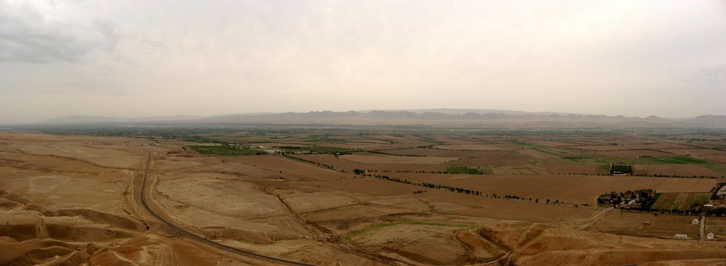 Panorama of Kabodiyon & Shaartuz valley. Tajikistan.