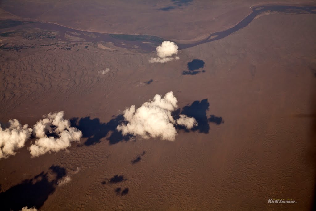 Clouds above desert